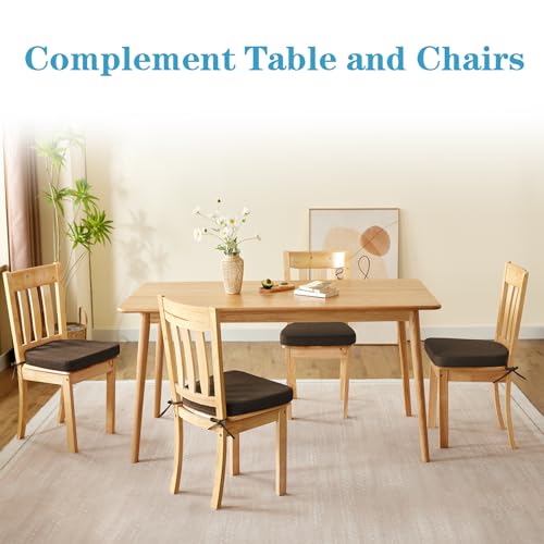 Chair Cushions for Dining Chairs Set of 4, Non Slip with Ties, Black H39445