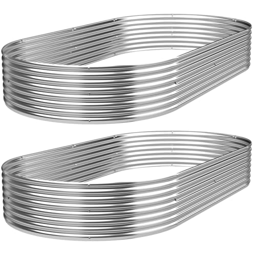 Galvanized Raised Garden Bed 6x2FT 4 Pack Metal Outdoor Planter Box H784414