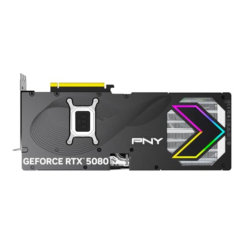 PNY NVIDIA GeForce RTX 5080 16GB ARGB Overclocked Triple Fan Graphics Card E78077