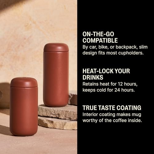 Fellow Carter Move Travel Mug 16 oz, Vacuum-Insulated Stainless Steel, Matte Black D615