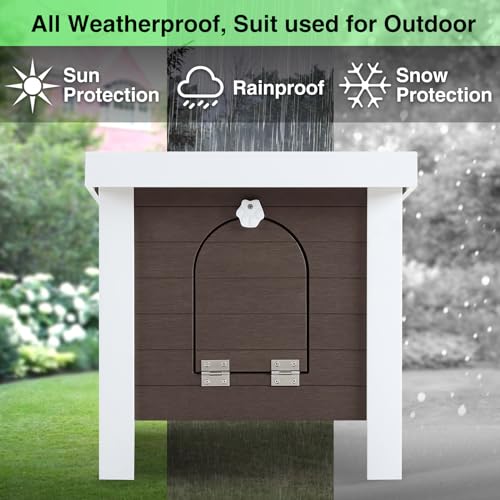 Outdoor Cat House Weatherproof Insulated Rabbit Hutch with Openable Roof R71742