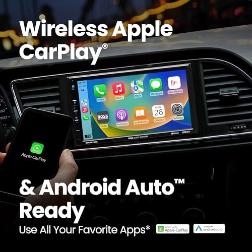 BOSS Audio Systems BCP62 6.2" Double Din Car Stereo with Apple CarPlay, Bluetooth, AM/FM I57328