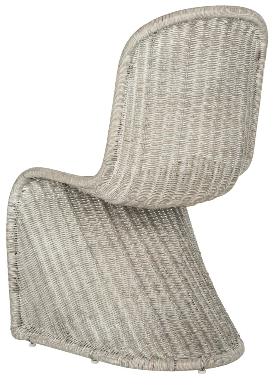 SAFAVIEH Tana Wicker Side Chair Antique Grey N259953