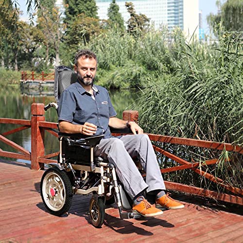Heavy Duty Electric Wheelchair for Adults, Reclining, Foldable, Grey F887078