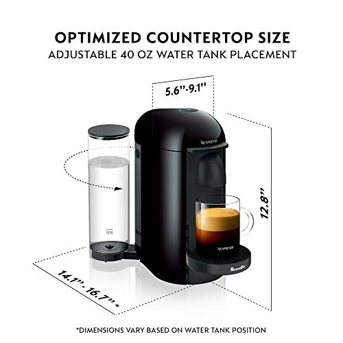 Nespresso Vertuo Plus Coffee and Espresso Maker by Breville, Ink Black H750