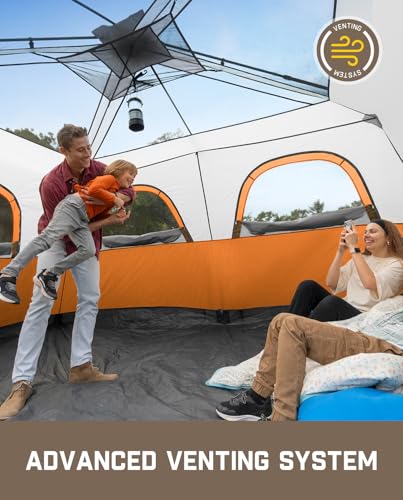 Fanttik Outdoor Camping Tent 4/6/8/10 Person Instant Cabin with Rainfly & Carry Bag G367