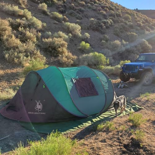 4 Person Pop Up Tent Waterproof Automatic Setup for Camping E652949