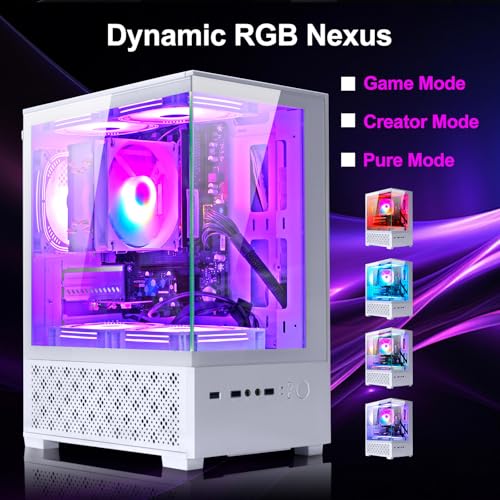 LXZ Desktop PC AMD Ryzen 7-5700G 16GB RAM 512GB SSD Tower White E962358