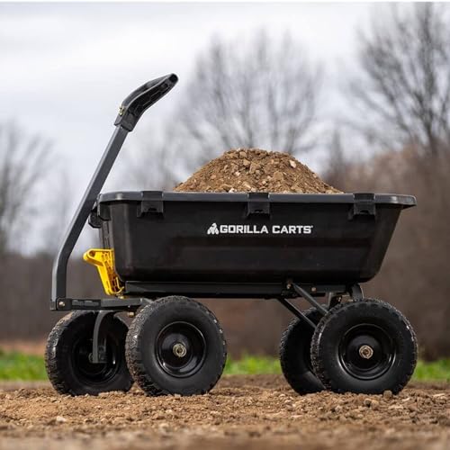 Gorilla Carts Heavy-Duty Dump Cart, 600 lb Capacity, Steel Frame Y885543