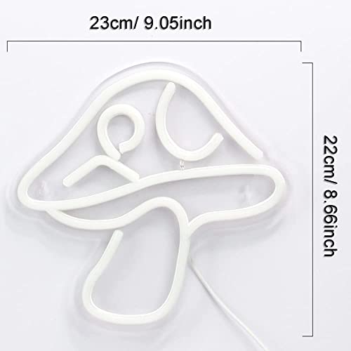 LED Neon Mushroom Sign USB Powered Night Light for Kids Room Decor F370
