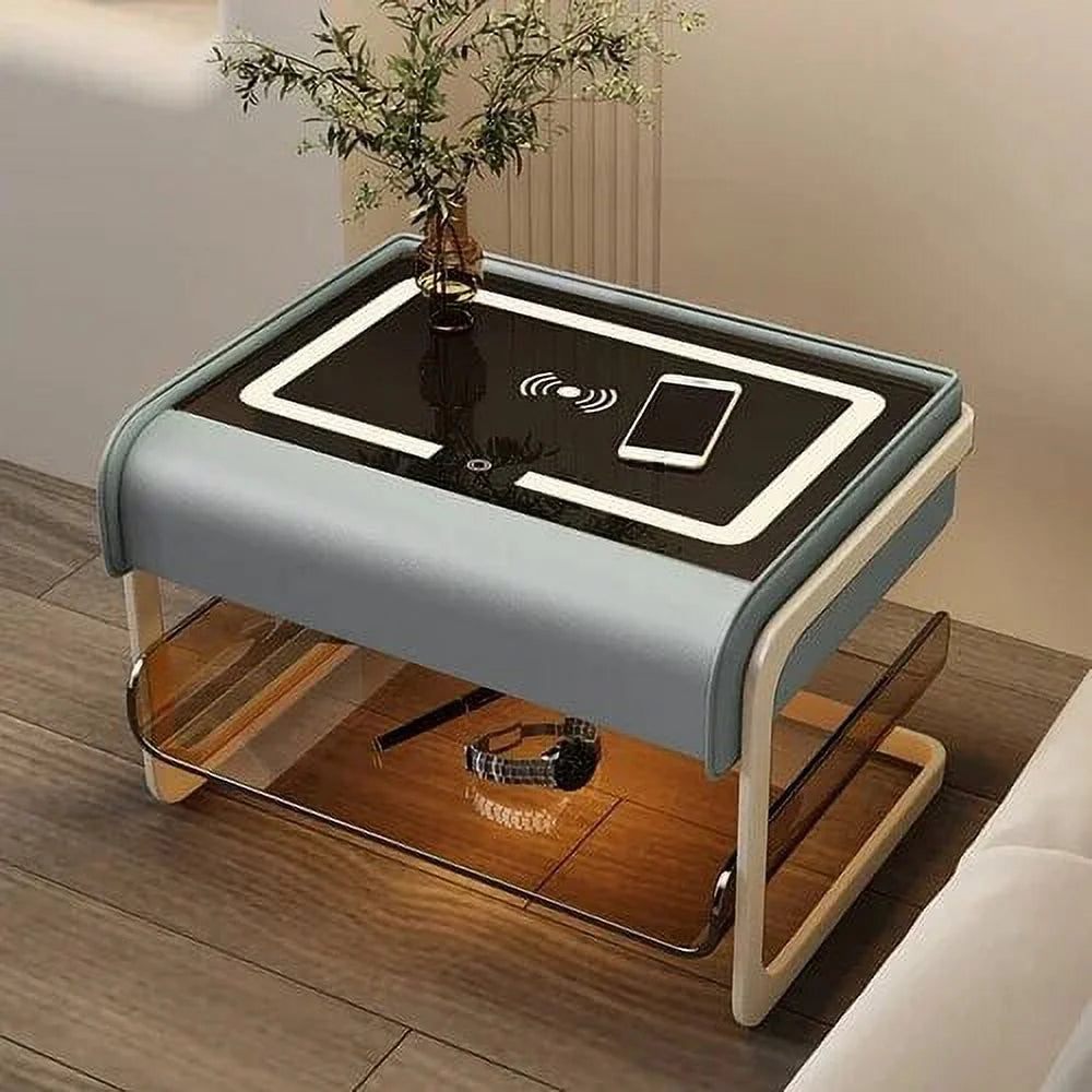 Acrylic Wireless Charging Bedside Table WKNS Q181556