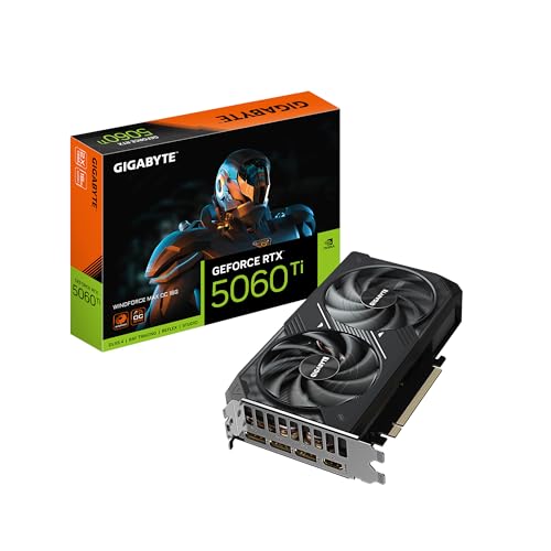 GIGABYTE GeForce RTX 5060 Ti Gaming OC 16G Graphics Card, 16GB GDDR7, WINDFORCE Cooling I122