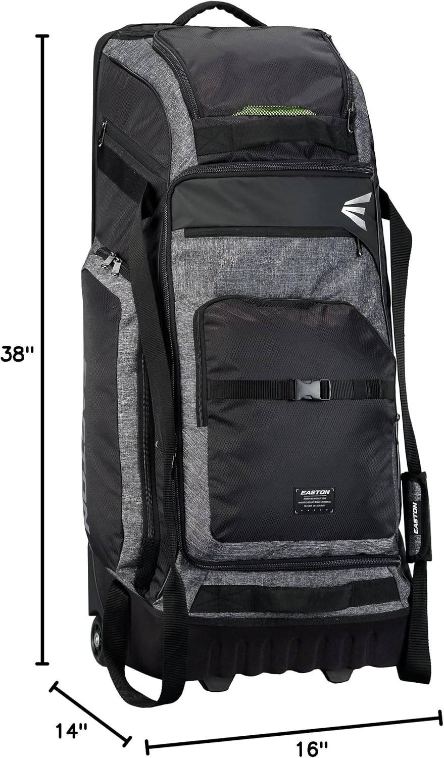 Easton TANK PRO Wheeled Equipment Bag for Baseball Softball Black P9480