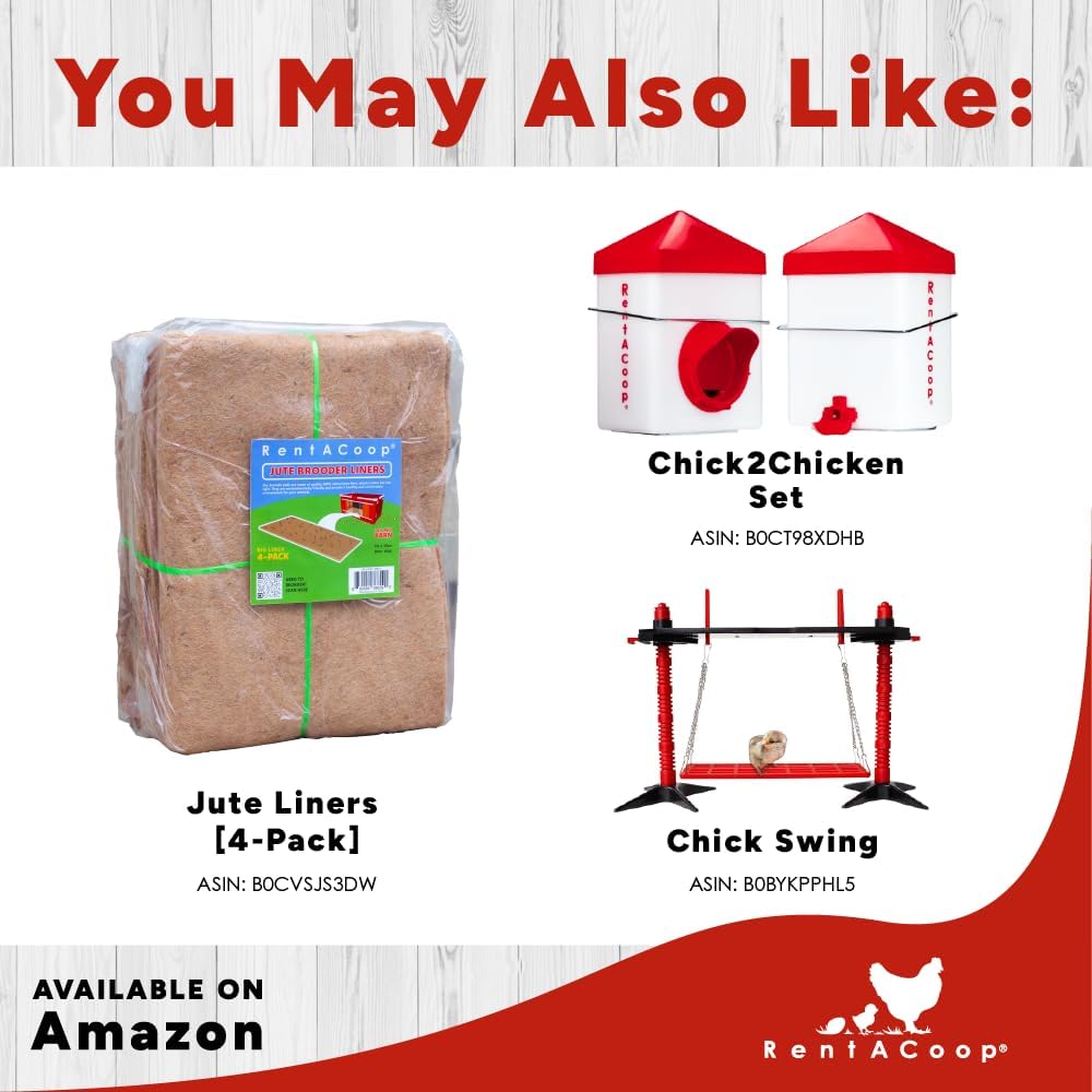 RentACoop Big Red Barn Chick Brooder Set with Heating Plate C34419