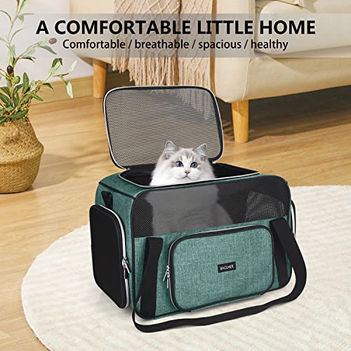 BAGLHER Pet Travel Carrier, Airline Approved Soft Sided Cat Dog Carrier, Green L586388