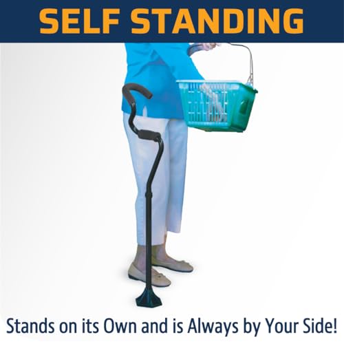 StrongArm Comfort Cane Self Standing Lightweight Adjustable Walking Cane X826