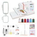 EOC05 Embroidery Machine 4 x 9.25 Inch Large Hoop Embroidery Area,Computerized Embroidery Machine with 7 Inch LCD Color Touchscreen,USB,with Starter Bundle Machine Embroidery for Beginners