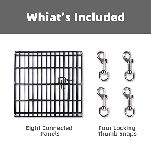 Foldable Metal Pet Play Pen with Door for Dogs, 24-inch Z552