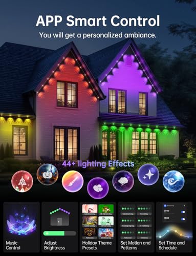 Permanent Outdoor Lights RGB+IC Christmas Eave Lights 30ft IP68 Waterproof O446