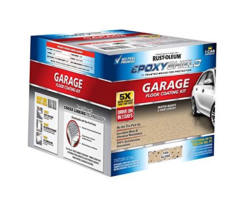 Rust-Oleum EPOXYSHIELD Garage Floor Coating Kit, 1 Car, Gloss Gray W372848