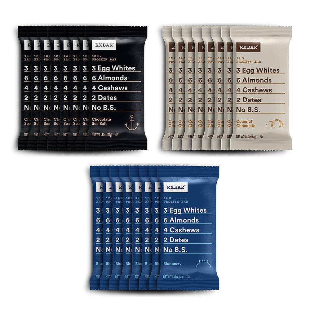 RXBAR Protein Bar Variety Pack, 3 Flavors, 1.83 Oz (Pack of 24) B1238