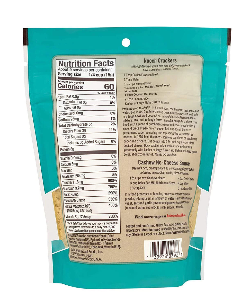 Bob's Red Mill Nutritional Yeast Large Flake Gluten Free 5 oz Pack of 2 S5484