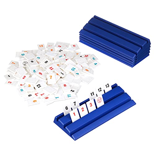 Rummikub Six Player Edition Classic Rummy Tile Game by Pressman, Blue X660269
