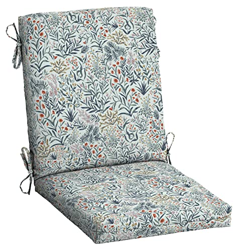 Arden Outdoor Dining Chair Cushion, 20 x 20, Rain-Proof, Peacock Blue Green Texture J4105