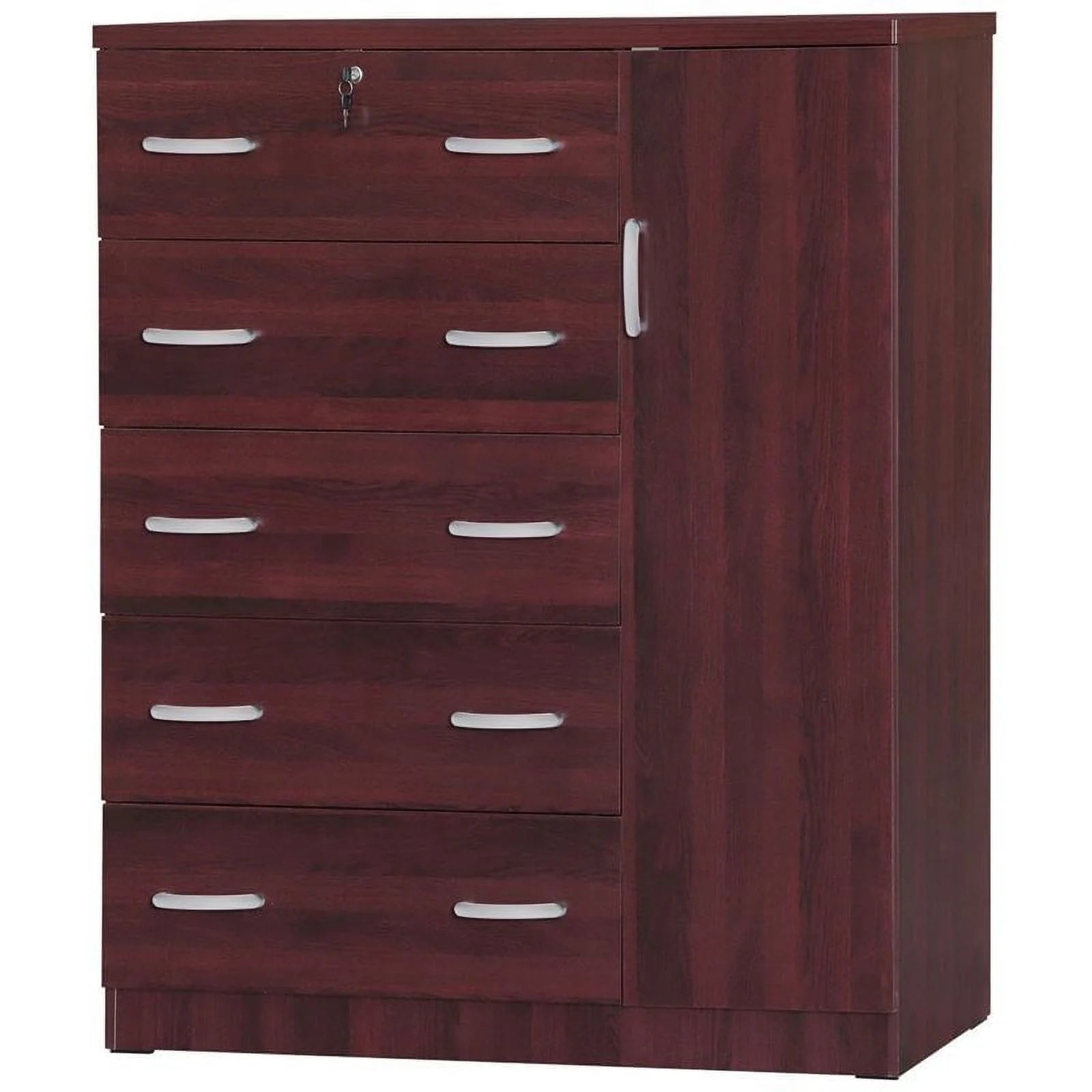 Home Square 3-Piece Queen Bedroom Set with Tall Chest, Wardrobe & Nightstand N72504