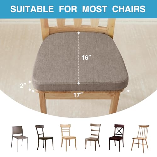 Chair Cushions for Dining Chairs Set of 4, Non Slip with Ties, Black H39445