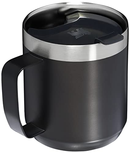 Stanley Stay-Hot Camp Mug 12 oz Insulated Stainless Steel with Press Fit Lid, Charcoal Glow H8200