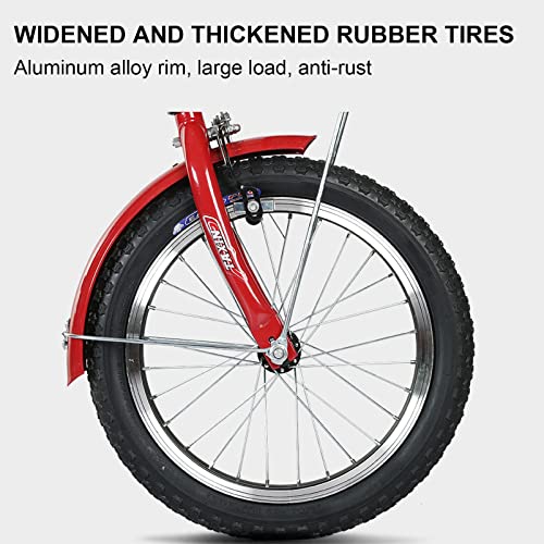 Outroad Adult Tricycle 16 Inch Foldable 3 Wheel Bike with Basket H585