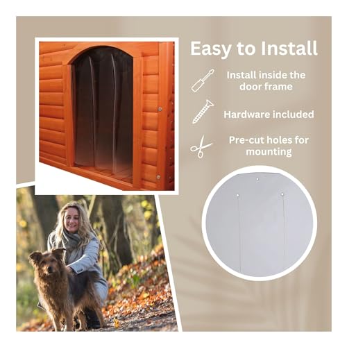 Trixie Natura Vinyl Dog Door Flap Replacement, Clear Plastic J982941