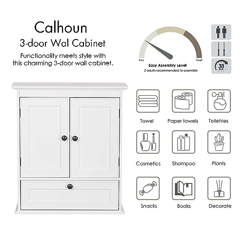Spirich Small Wall Mounted Bathroom Cabinet, White E7850