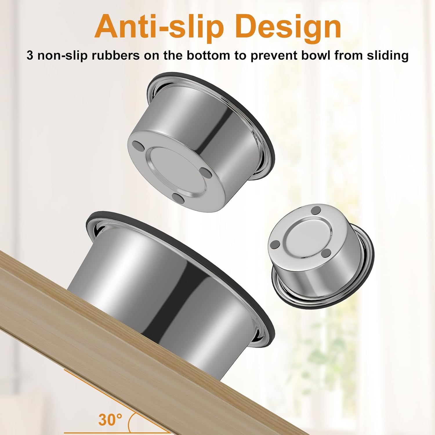 Stainless Steel No Spill Dog Water Bowl, 2L R4595
