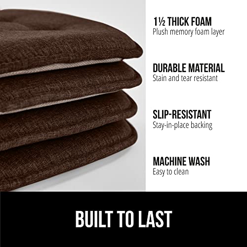GORILLA GRIP Slip Resistant Chair Cushions, Memory Foam, Set of 2, Beige W525
