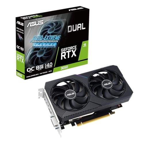 ASUS Dual NVIDIA GeForce RTX 3050 6GB OC Edition Gaming Graphics Card B93321