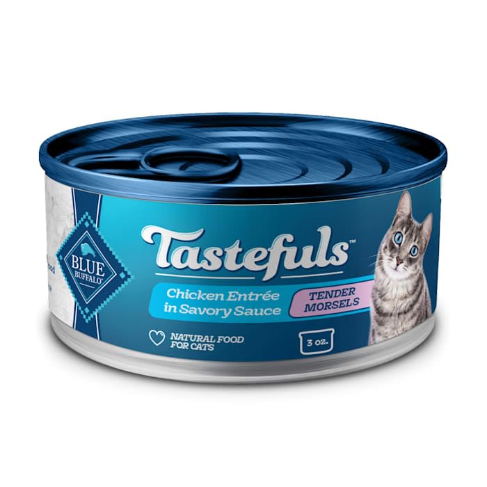 Blue Buffalo Tastefuls Natural Tender Morsels Wet Cat Food, Chicken Entrée 5.5-oz cans (Pack of 24)