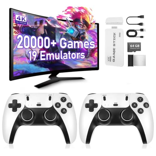 Retro Gaming Console Pro 4K with 20,000+ Games and Dual Wireless Controllers T2182