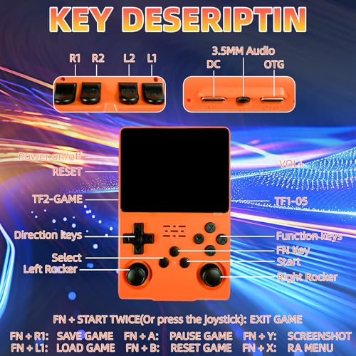 Handheld Game Console with 3.5 inch HD IPS Screen and 256G Card B564