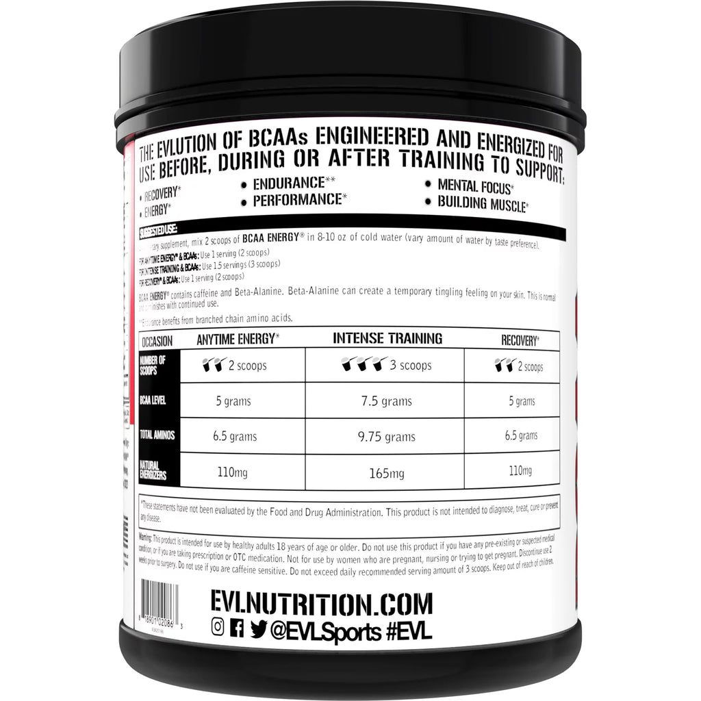 EVL BCAA Powder Fruit Punch 65 Servings B699085