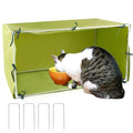 Large Size Outdoor Cat House 30"x16"x16" Houtdoor Cat Feeding Station Cat Outdoor Shelter Cat Houses for Cats