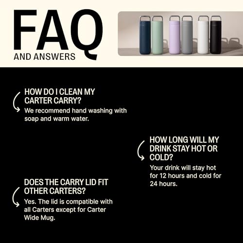 Fellow Carter Move Travel Mug 12 oz - Vacuum-Insulated Stainless Steel with Ceramic Interior R11722