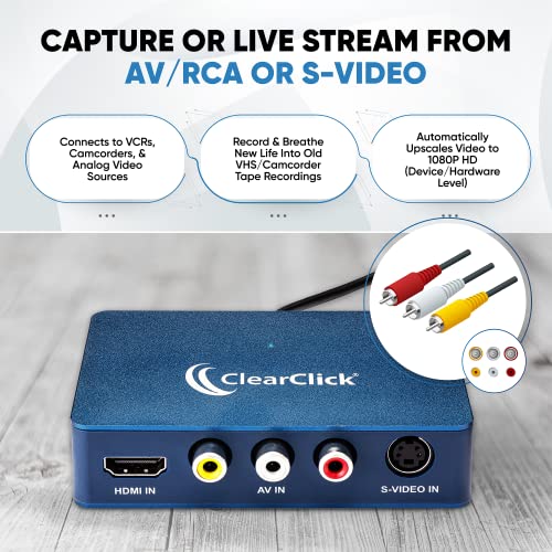 ClearClick Video to USB 1080P Audio Video Capture Device D18711
