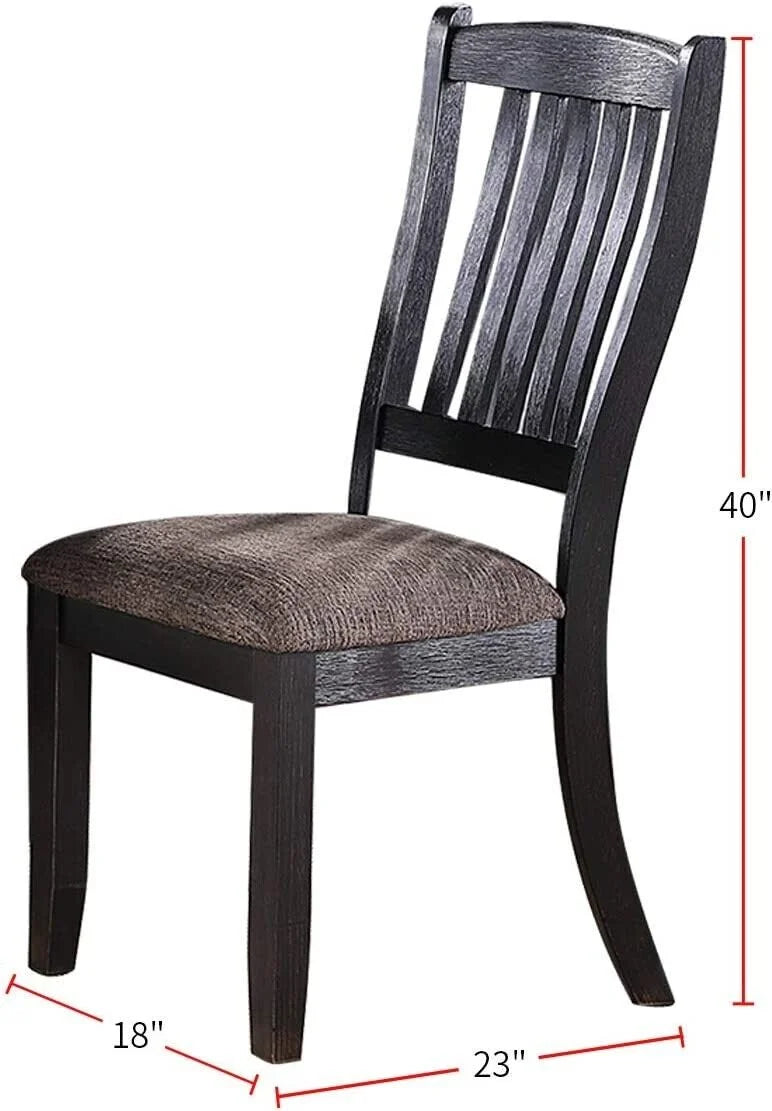 Modern Set of 6 Fabric Upholstered Dining Chairs Dark Coffee P715288