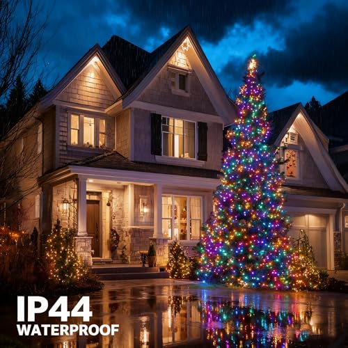 TW SHINE Halloween Lights 328FT Outdoor String Lights with Remote, Purple & Orange F53527