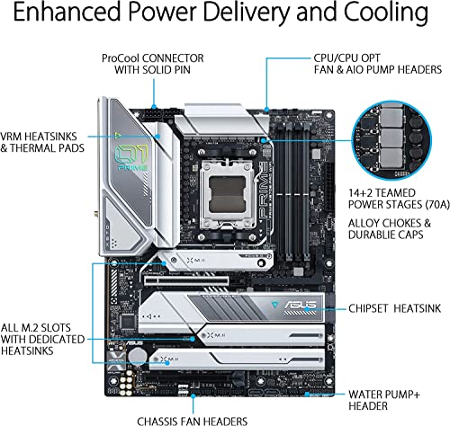 AMD Ryzen 7 7800X3D Desktop Processor with ASUS ROG Strix B650E-F Gaming WiFi Motherboard M47349