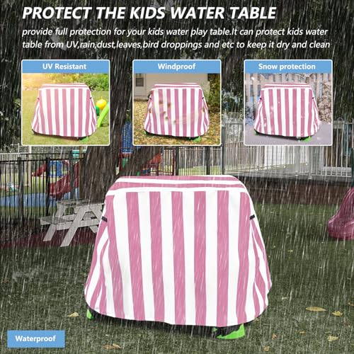 Kids Water Table Cover Outdoor Play Heavy-Duty 600D Waterproof Blue Q47935