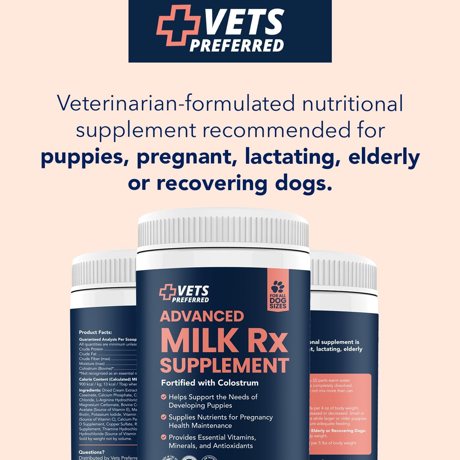 Vets Preferred Puppy Milk Replacement Formula for Dogs, 12 Oz E898