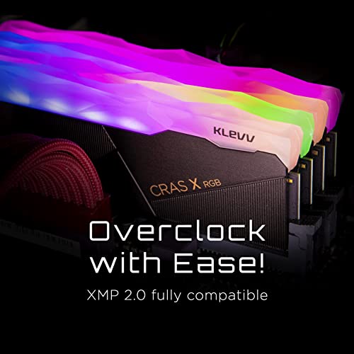 KLEVV CRAS X RGB DDR4 32GB (2x16GB) 3600MHz CL18 Gaming Desktop RAM T7295